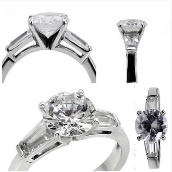 7.26Ct Round Cut Solitaire Ring VVS1 3Pcs Diamond - Picture 8 of 16